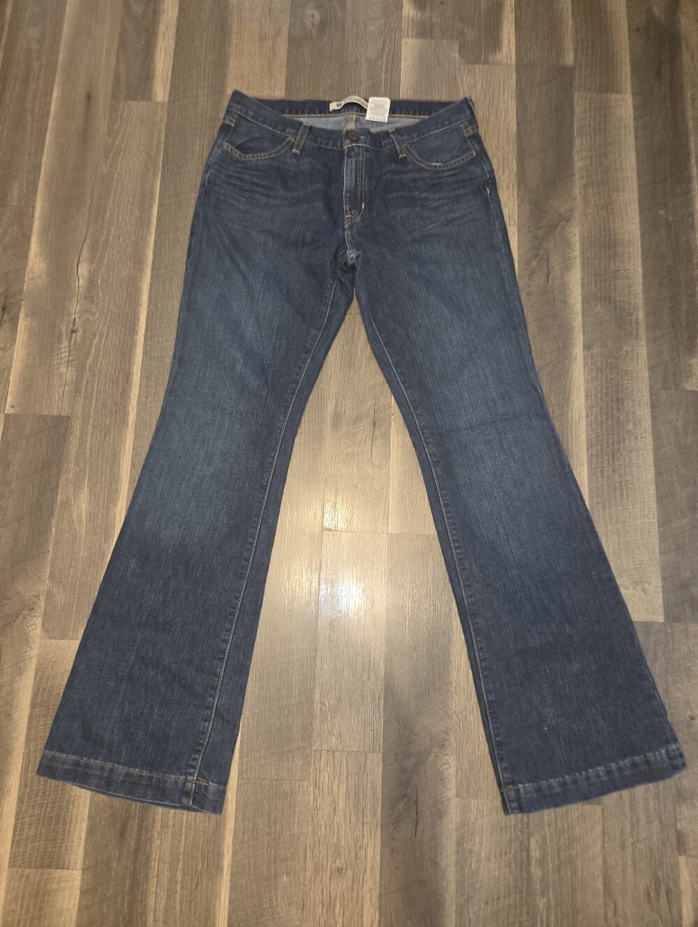 Vintage Y2K GAP Long & Lean Jeans Size 12 Regular Dark Wash Bootcut